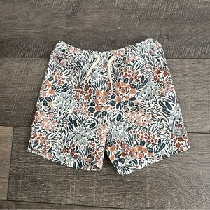 Rylee + Cru Floral Print Boys Swim Shorts